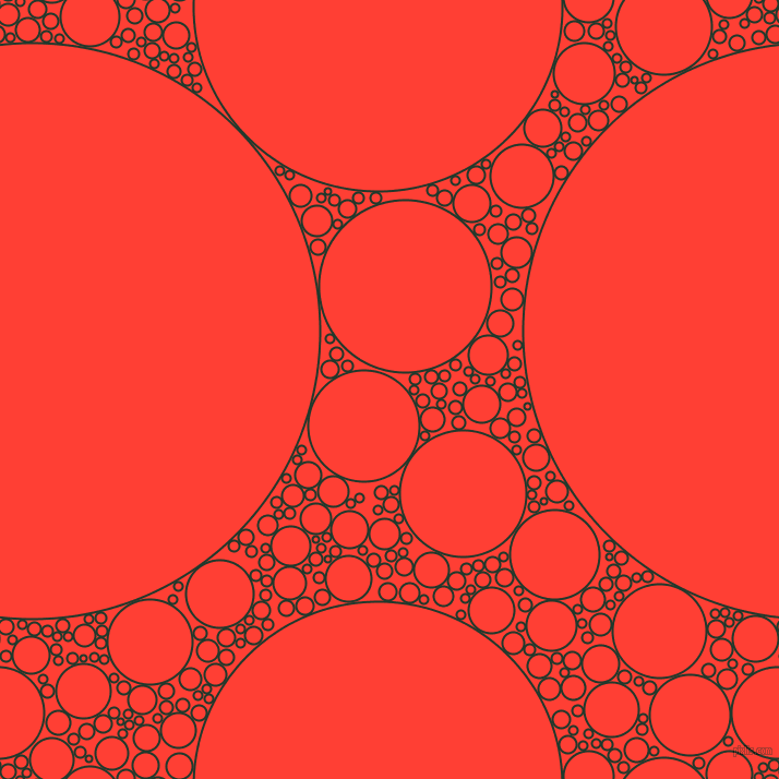 bubbles, circles, sponge, big, medium, small, 2 pixel line width, Palm Green and Red Orange circles bubbles sponge soap seamless tileable