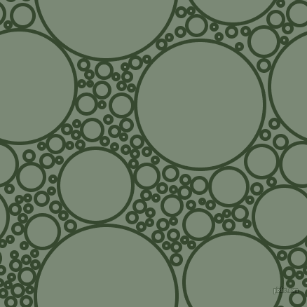 bubbles, circles, sponge, big, medium, small, 5 pixel line width, Palm Leaf and Spanish Green circles bubbles sponge soap seamless tileable