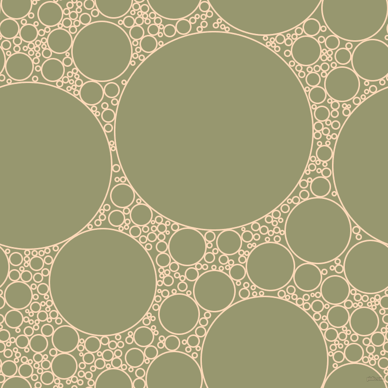 bubbles, circles, sponge, big, medium, small, 3 pixel line width, Peach Puff and Malachite Green circles bubbles sponge soap seamless tileable
