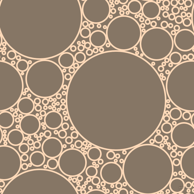 bubbles, circles, sponge, big, medium, small, 5 pixel line width, Peach Puff and Sand Dune circles bubbles sponge soap seamless tileable