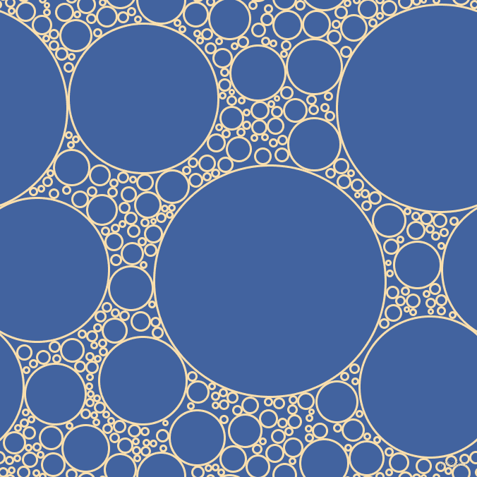 bubbles, circles, sponge, big, medium, small, 3 pixel line width, Peach-Yellow and Mariner circles bubbles sponge soap seamless tileable