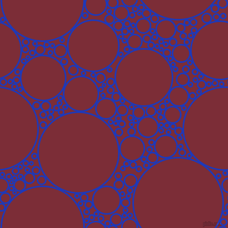 bubbles, circles, sponge, big, medium, small, 3 pixel line width, Persian Blue and Paprika circles bubbles sponge soap seamless tileable