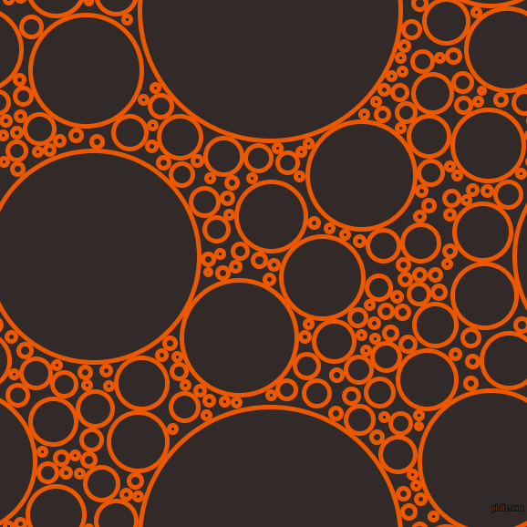 bubbles, circles, sponge, big, medium, small, 5 pixel line width, Persimmon and Livid Brown circles bubbles sponge soap seamless tileable