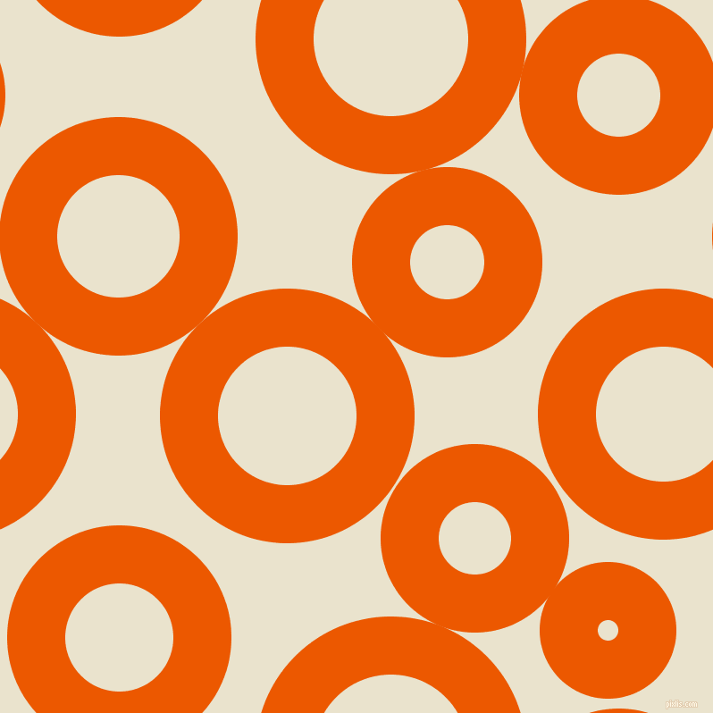 bubbles, circles, sponge, big, medium, small, 65 pixel line width, Persimmon and Orange White circles bubbles sponge soap seamless tileable