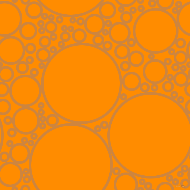 bubbles, circles, sponge, big, medium, small, 9 pixel line width, Peru and Dark Orange circles bubbles sponge soap seamless tileable