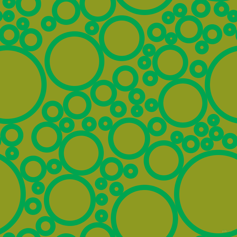 bubbles, circles, sponge, big, medium, small, 17 pixel line width, Pigment Green and Citron circles bubbles sponge soap seamless tileable