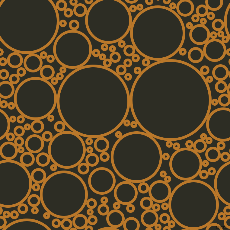 bubbles, circles, sponge, big, medium, small, 9 pixel line width, Pirate Gold and Karaka circles bubbles sponge soap seamless tileable
