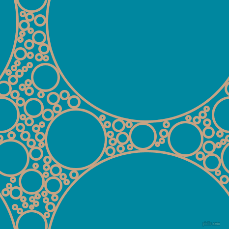 bubbles, circles, sponge, big, medium, small, 5 pixel line width, Rodeo Dust and Eastern Blue circles bubbles sponge soap seamless tileable