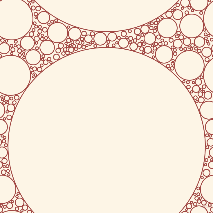 bubbles, circles, sponge, big, medium, small, 3 pixel line width, Roof Terracotta and Old Lace circles bubbles sponge soap seamless tileable
