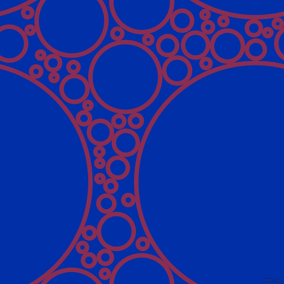 bubbles, circles, sponge, big, medium, small, 9 pixel line width, Rose Bud Cherry and International Klein Blue circles bubbles sponge soap seamless tileable