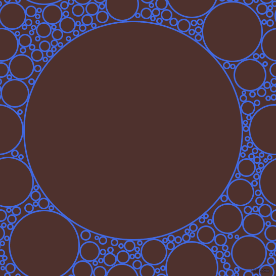 bubbles, circles, sponge, big, medium, small, 3 pixel line width, Royal Blue and Espresso circles bubbles sponge soap seamless tileable