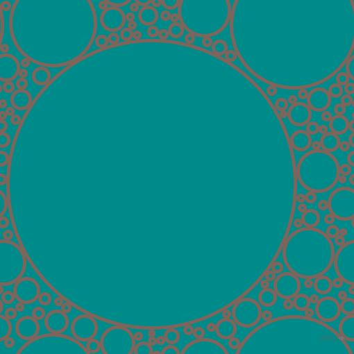bubbles, circles, sponge, big, medium, small, 5 pixel line width, Russett and Dark Cyan circles bubbles sponge soap seamless tileable