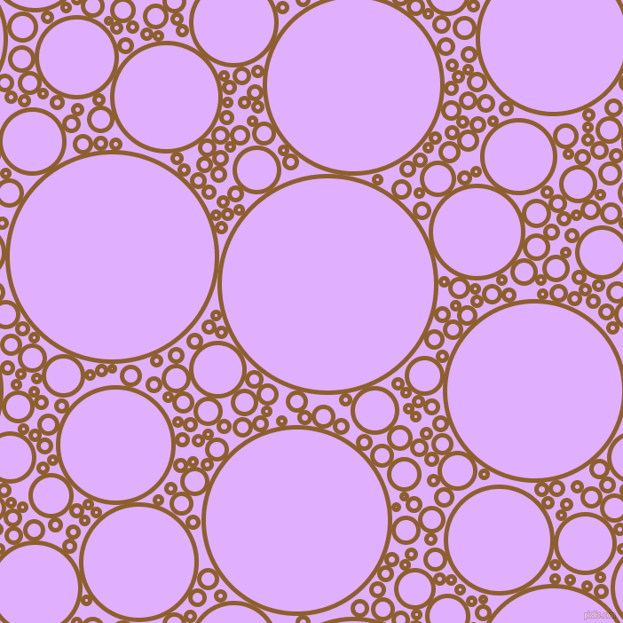 bubbles, circles, sponge, big, medium, small, 5 pixel line width, Rusty Nail and Mauve circles bubbles sponge soap seamless tileable