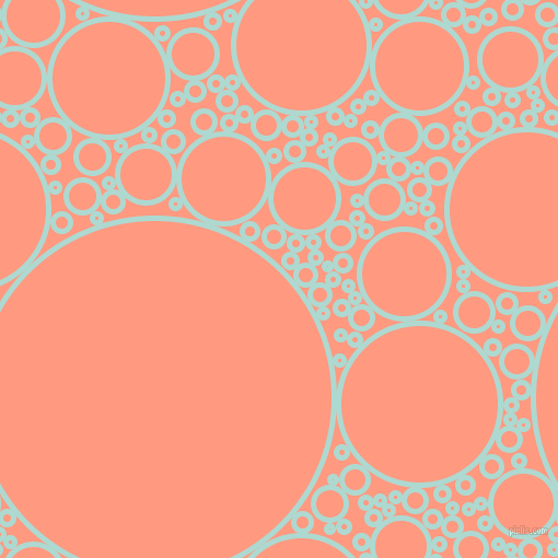 bubbles, circles, sponge, big, medium, small, 5 pixel line width, Scandal and Vivid Tangerine circles bubbles sponge soap seamless tileable