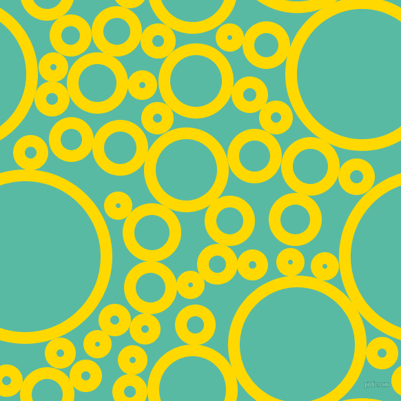 bubbles, circles, sponge, big, medium, small, 17 pixel line width, School Bus Yellow and Puerto Rico circles bubbles sponge soap seamless tileable