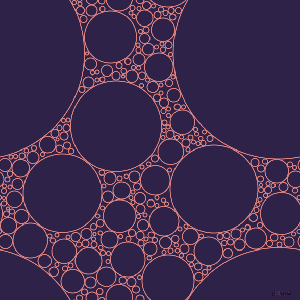 bubbles, circles, sponge, big, medium, small, 2 pixel line width, Sea Pink and Violent Violet circles bubbles sponge soap seamless tileable