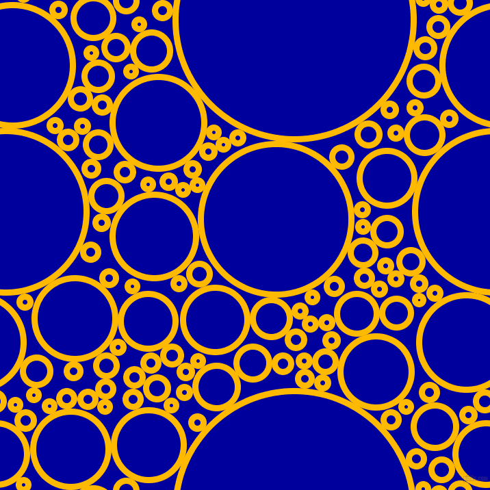 bubbles, circles, sponge, big, medium, small, 9 pixel line width, Selective Yellow and New Midnight Blue circles bubbles sponge soap seamless tileable