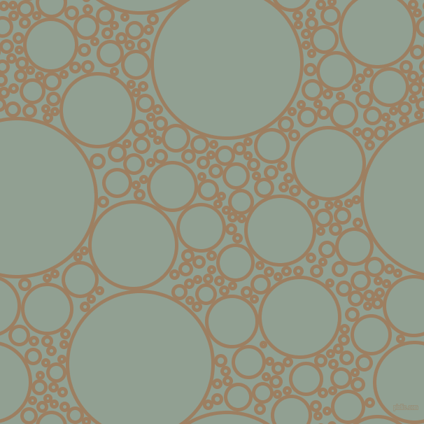 bubbles, circles, sponge, big, medium, small, 5 pixel line width, Sorrell Brown and Pewter circles bubbles sponge soap seamless tileable