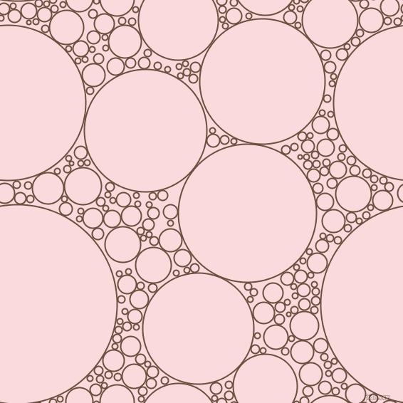 bubbles, circles, sponge, big, medium, small, 2 pixel line width, Spice and Pale Pink circles bubbles sponge soap seamless tileable