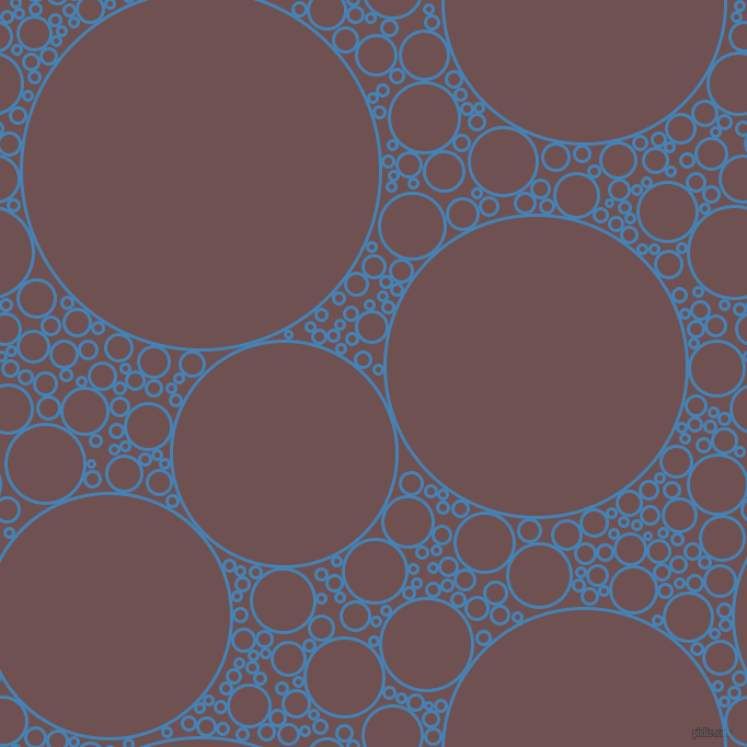 bubbles, circles, sponge, big, medium, small, 3 pixel line width, Steel Blue and Buccaneer circles bubbles sponge soap seamless tileable