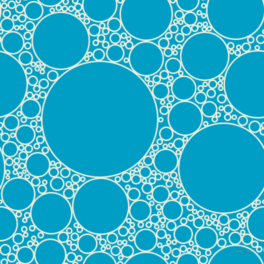 bubbles, circles, sponge, big, medium, small, 3 pixel line width, Sugar Cane and Pacific Blue circles bubbles sponge soap seamless tileable