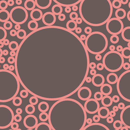 bubbles, circles, sponge, big, medium, small, 9 pixel line width, Sweet Pink and Zambezi circles bubbles sponge soap seamless tileable
