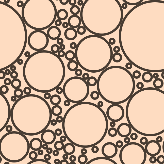 bubbles, circles, sponge, big, medium, small, 9 pixel line width, Taupe and Karry circles bubbles sponge soap seamless tileable