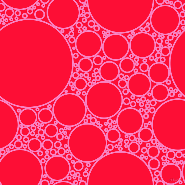 bubbles, circles, sponge, big, medium, small, 5 pixel line width, Tea Rose and Torch Red circles bubbles sponge soap seamless tileable