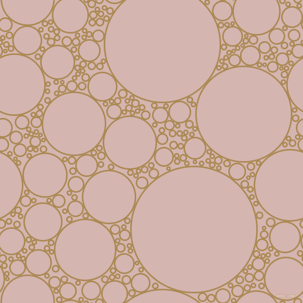 bubbles, circles, sponge, big, medium, small, 3 pixel line width, Teak and Oyster Pink circles bubbles sponge soap seamless tileable