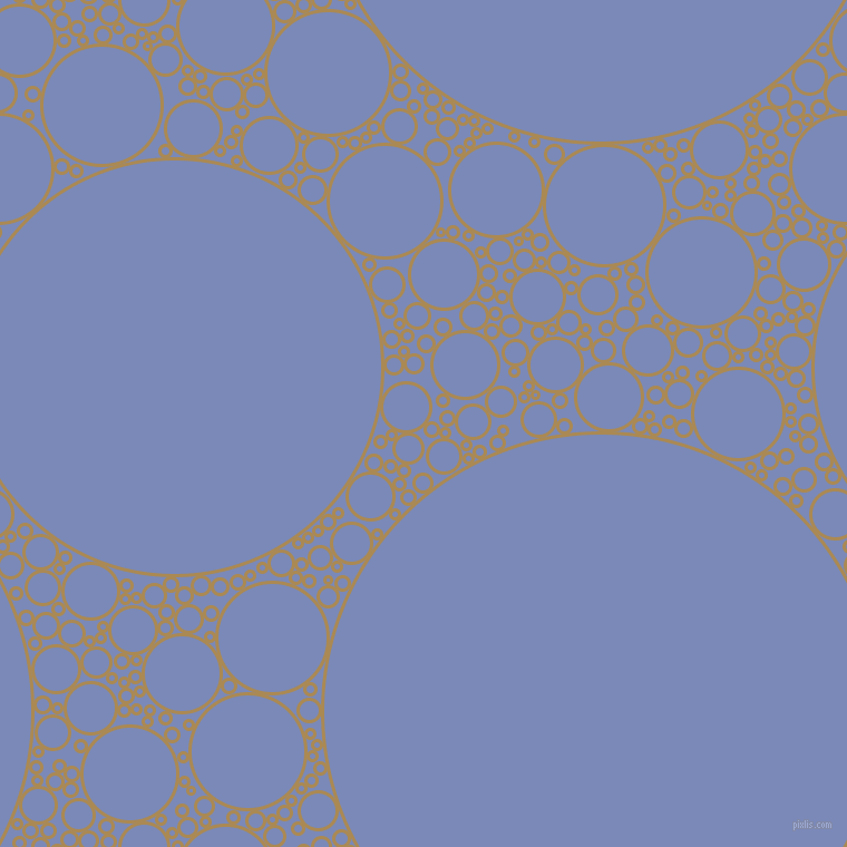 bubbles, circles, sponge, big, medium, small, 3 pixel line width, Teak and Wild Blue Yonder circles bubbles sponge soap seamless tileable