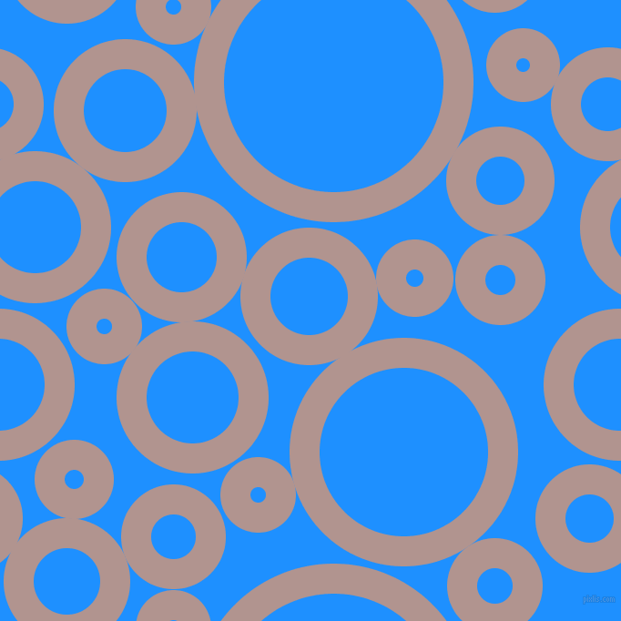bubbles, circles, sponge, big, medium, small, 33 pixel line width, Thatch and Dodger Blue circles bubbles sponge soap seamless tileable