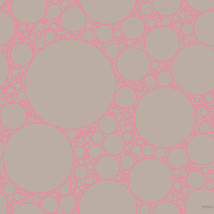 bubbles, circles, sponge, big, medium, small, 2 pixel line width, Tickle Me Pink and Silk circles bubbles sponge soap seamless tileable