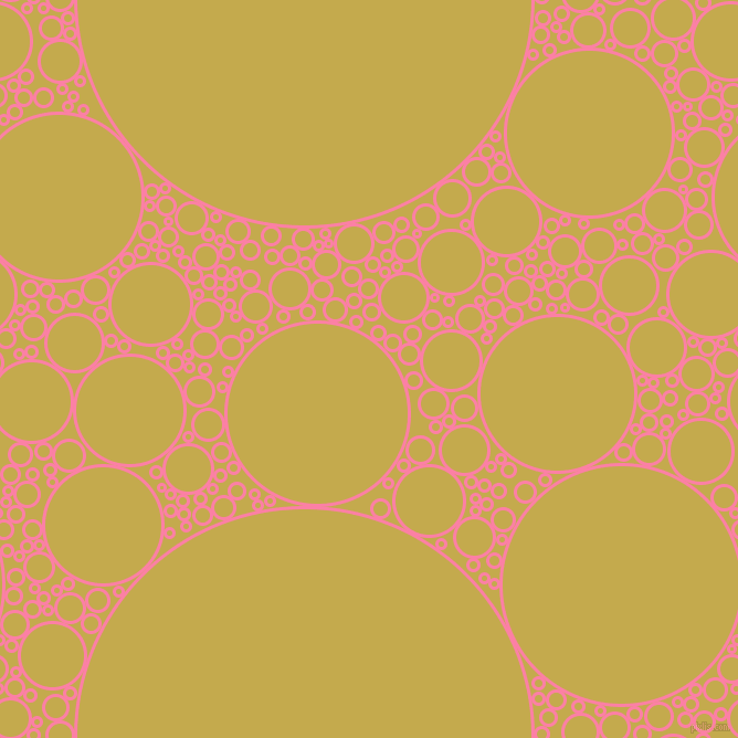 bubbles, circles, sponge, big, medium, small, 3 pixel line width, Tickle Me Pink and Sundance circles bubbles sponge soap seamless tileable