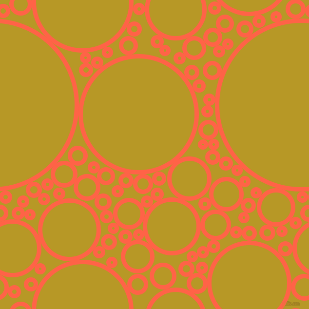 bubbles, circles, sponge, big, medium, small, 9 pixel line width, Tomato and Sahara circles bubbles sponge soap seamless tileable