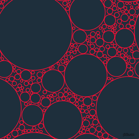 bubbles, circles, sponge, big, medium, small, 2 pixel line width, Torch Red and Tangaroa circles bubbles sponge soap seamless tileable