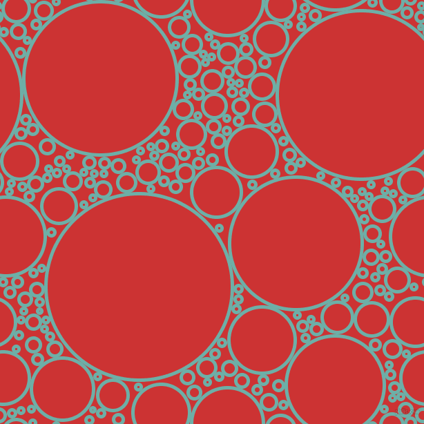 bubbles, circles, sponge, big, medium, small, 5 pixel line width, Tradewind and Persian Red circles bubbles sponge soap seamless tileable