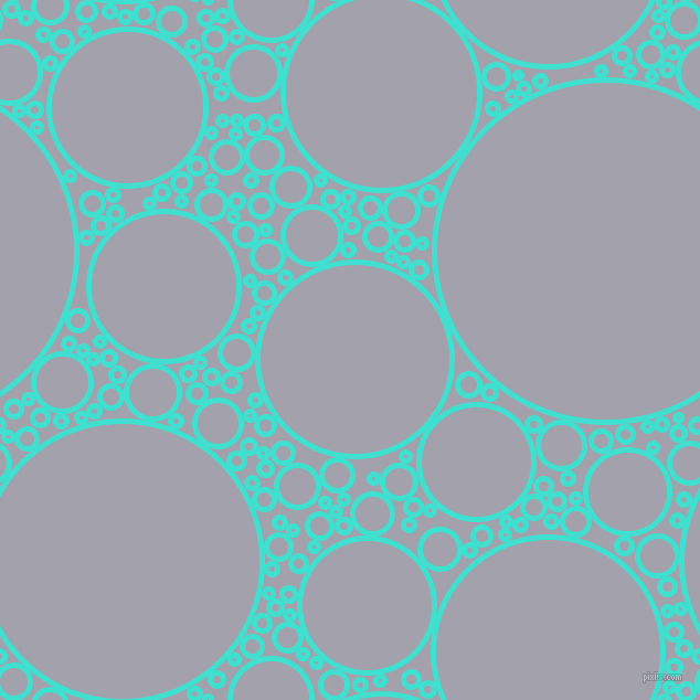 bubbles, circles, sponge, big, medium, small, 5 pixel line width, Turquoise and Spun Pearl circles bubbles sponge soap seamless tileable