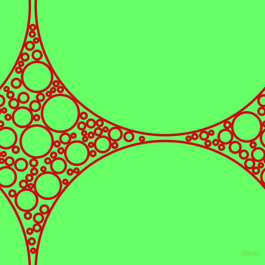 bubbles, circles, sponge, big, medium, small, 5 pixel line width, Venetian Red and Screamin