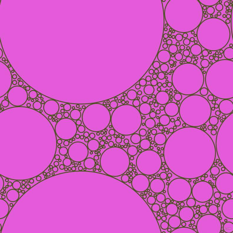 bubbles, circles, sponge, big, medium, small, 3 pixel line width, Verdun Green and Free Speech Magenta circles bubbles sponge soap seamless tileable