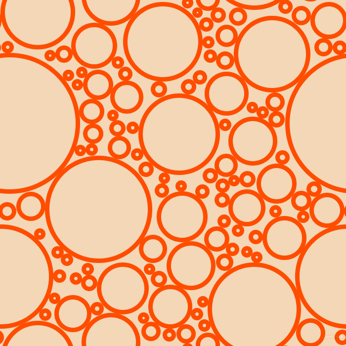 bubbles, circles, sponge, big, medium, small, 9 pixel line width, Vermilion and Pink Lady circles bubbles sponge soap seamless tileable