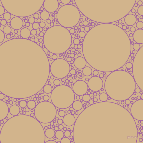 bubbles, circles, sponge, big, medium, small, 2 pixel line width, Violet Blue and Tan circles bubbles sponge soap seamless tileable