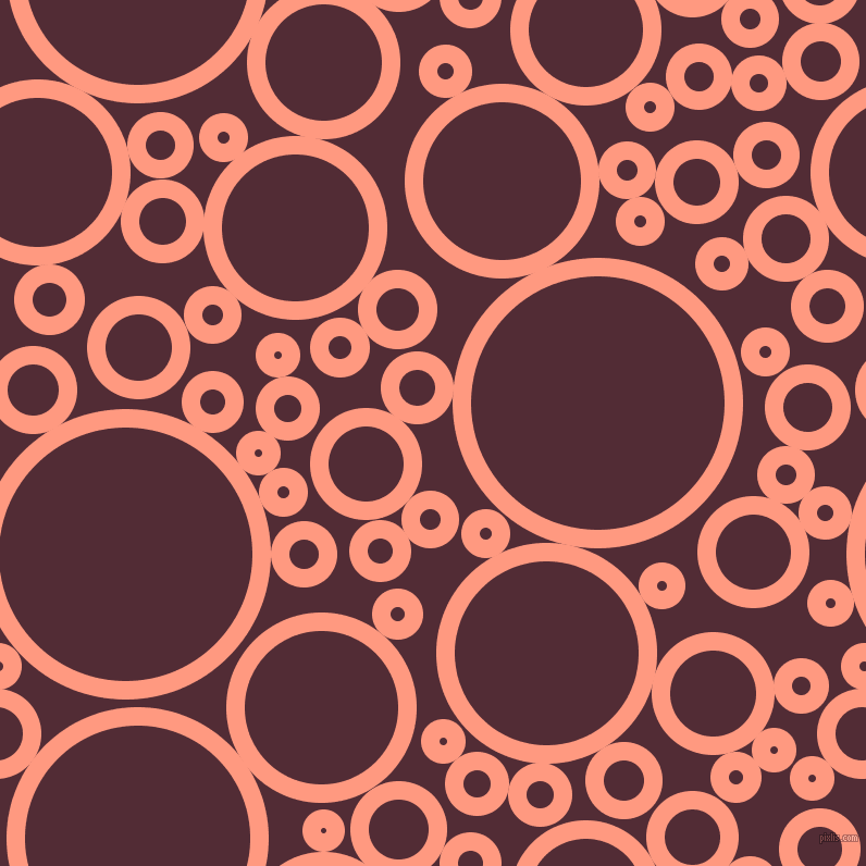 bubbles, circles, sponge, big, medium, small, 17 pixel line width, Vivid Tangerine and Wine Berry circles bubbles sponge soap seamless tileable