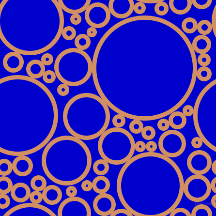 bubbles, circles, sponge, big, medium, small, 9 pixel line width, Whiskey and Medium Blue circles bubbles sponge soap seamless tileable