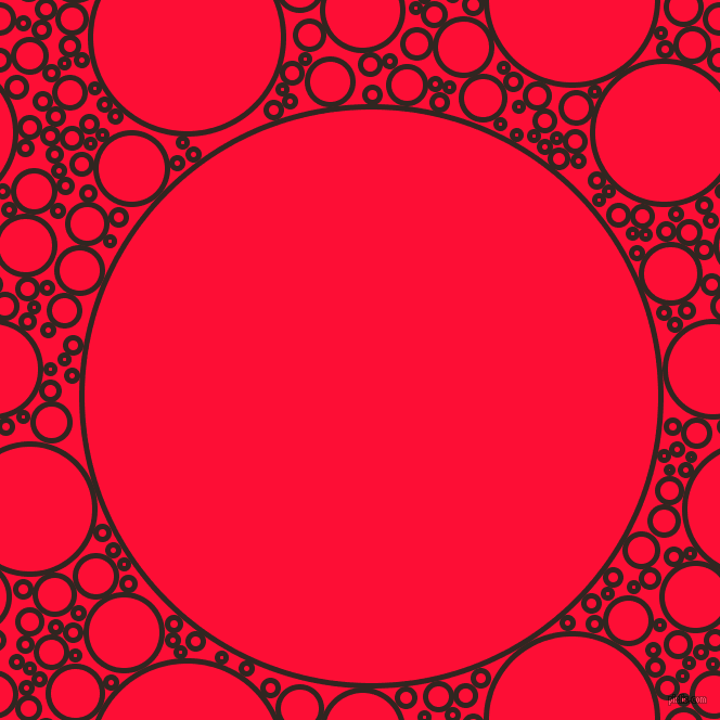 bubbles, circles, sponge, big, medium, small, 5 pixel line width, Wood Bark and Torch Red circles bubbles sponge soap seamless tileable