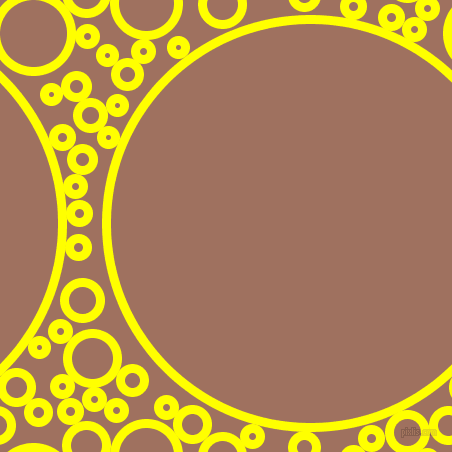 bubbles, circles, sponge, big, medium, small, 9 pixel line width, Yellow and Toast circles bubbles sponge soap seamless tileable