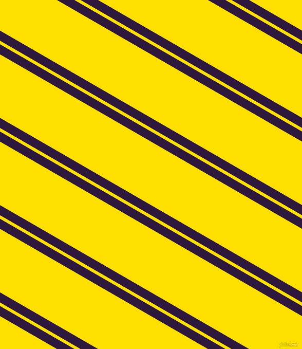 150 degree angle dual striped lines, 17 pixel lines width, 6 and 107 pixel line spacing, Blackcurrant and Golden Yellow dual two line striped seamless tileable