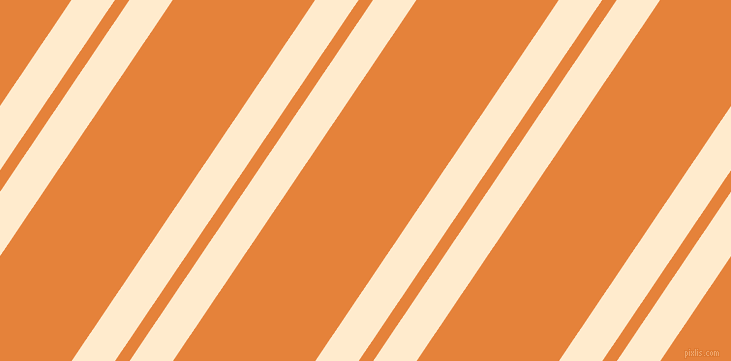 56 degree angles dual striped lines, 36 pixel lines width, 12 and 118 pixels line spacing, Blanched Almond and West Side dual two line striped seamless tileable