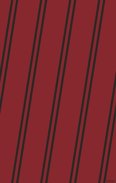 81 degree angle dual stripes line, 9 pixel line width, 12 and 92 pixel line spacing, Bokara Grey and Flame Red dual two line striped seamless tileable