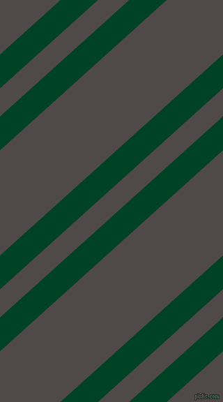 42 degree angles dual striped lines, 36 pixel lines width, 30 and 112 pixels line spacing, British Racing Green and Emperor dual two line striped seamless tileable