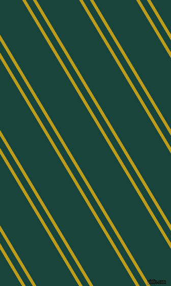 121 degree angles dual striped line, 6 pixel line width, 12 and 72 pixels line spacing, Buddha Gold and Deep Teal dual two line striped seamless tileable
